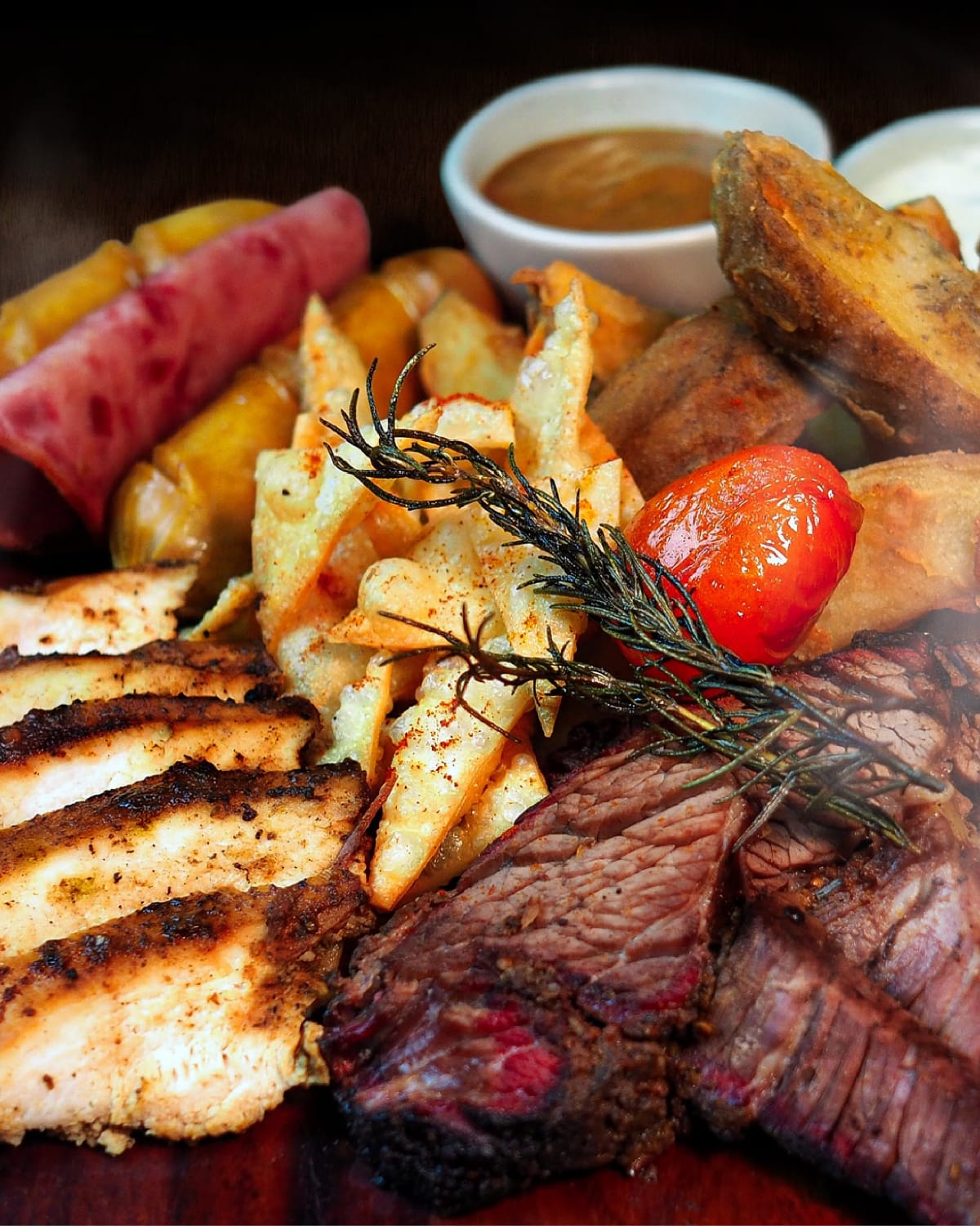 smoked protein platter